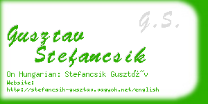 gusztav stefancsik business card